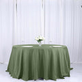 Efavormart Round Tablecloth, 132 Inch Stain & Wrinkle Resistant Washable Table Cloth, Decorative Polyester Fabric Table Cover for Banquet, Wedding, Dining- Olive Green
