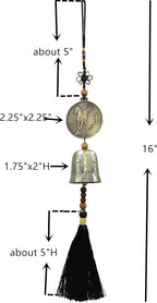 Traditional Lucky Feng Shui Wind Chime Bell Hanging Ornament Decoration for Protection Success Peace and Wealth (Horse)