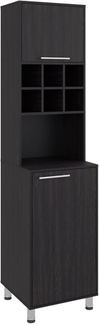 Attica Tall Kitchen Pantry Cabinet, 80.3" High Freestanding Double Door Storage Cabinet with 6 Cubbies and 4 Shelves, Modern Large Kitchen Storage Cabinet for Kitchen and Dining Room, Dark Brown