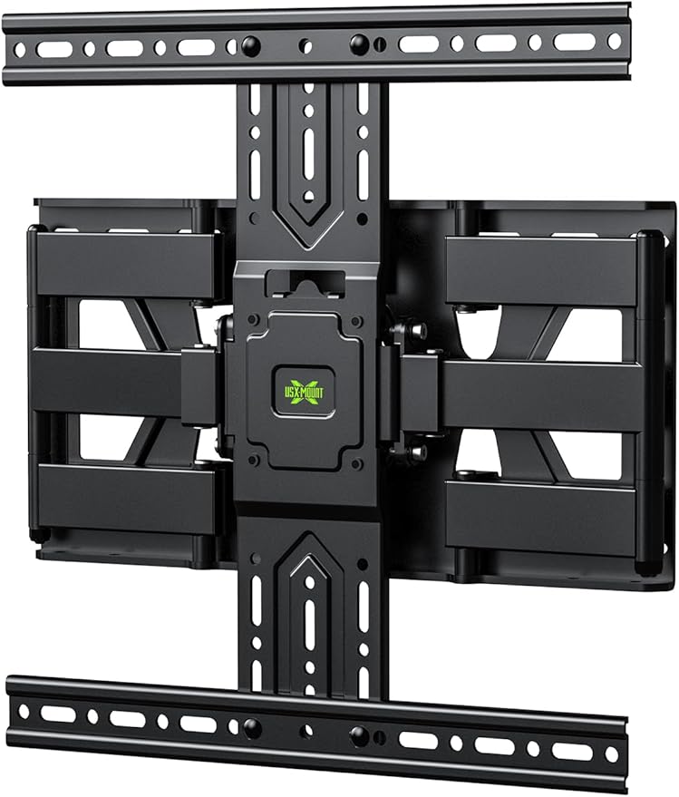 USX MOUNT Ultra Slim TV Wall Mount 37-75 Inch TVs Mount with Swivel and Tilt, Low Profile Full Motion Bracket with Articulating Dual Arms, Up to VESA 400X400 mm Max 16" Wood Studs, Holds 99lbs