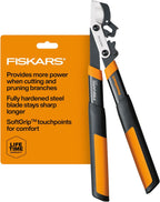 Fiskars 18-Inch Loppers for Tree Trimming, Heavy Duty, Sharp Bypass Steel Blade Tree Branch Cutter up to 1.5-Inch Diameter Cut Capacity, PowerGear2 Technology Multiplies Power, Hand Loppers
