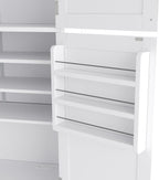 JIJIWANG 80.1'' Modern Kitchen Pantry Storage Cabinet with Adjustable Shelves and Storage Cabinet,Versatile Cupboard with Door Shelves and Drawers,for Kitchen,Dining Room,White
