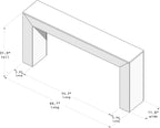Plank+Beam Grand Console Table, 66 Inch, Black Wirebrush