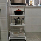 Kitchen Pan Storage Rack with 3 Pan Stands 2 Boards and 1 Basket Cupboard nizer for Hot Saucepans