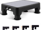 CHIKILLA Adjustable Step Stool for High Beds and Cars, 650lb Heavy Duty Bed Step for Elderly, Non-Slip Mobility Platform for Bathtub, Kitchen, SUV, 4 Height Levels 3.4-5.4" Portable Stair Assist, Gray