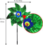 Sparkly Reflective Pinwheels with Stakes, Colorful Wind Spinners Outdoor Bird Scare Devices, Foil Pin Wheel Holographic Whirl Windmill for Yard Garden Decor Garden Wind Spinner 6 Packs
