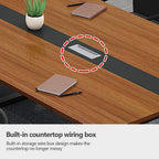 Generic Modern Office Conference Table, 63"L*31.5"W*29.1H/160*80*74cm, Wood, 6 Seater, Contemporary Style, Indoor/Outdoor Use