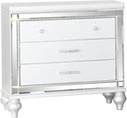 Modern Style Mirror Framed Nightstand,for Small Spaces