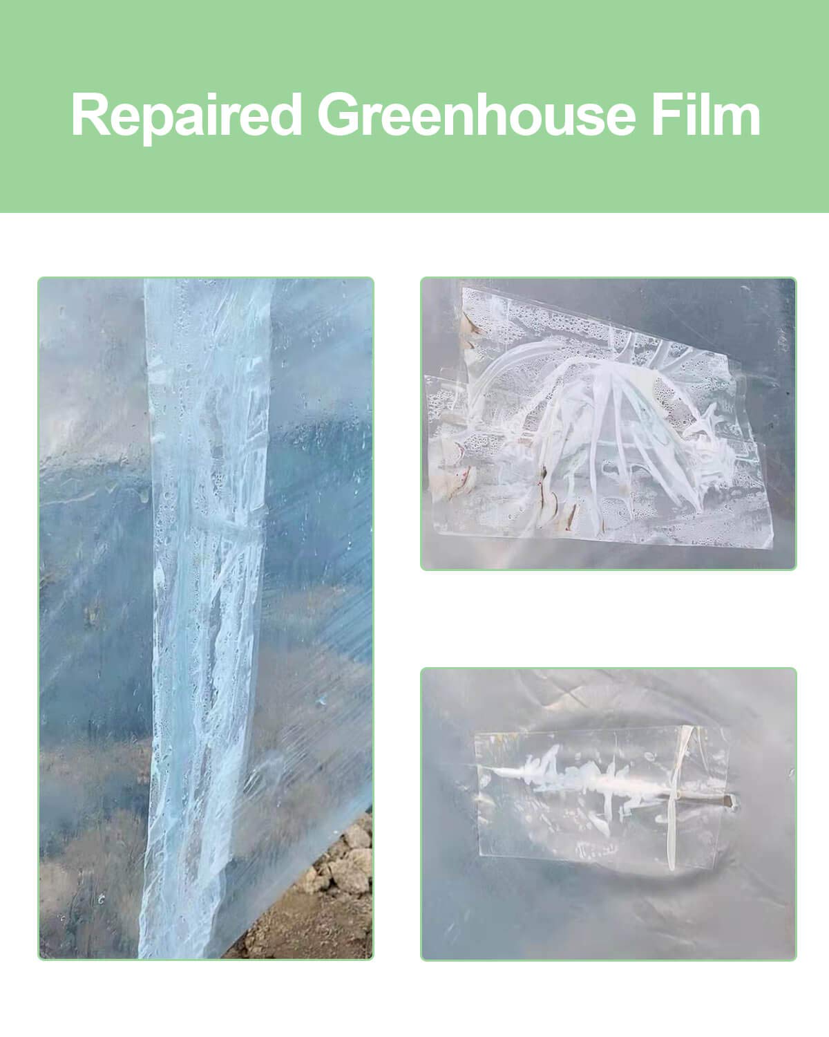 vensovo Greenhouse Covering Plastic Repair Tape - Heavy Duty 6″x108′ Garden Green House Sheeting, Plastic Polyethylene Film Repair Tape