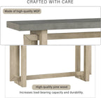 59 Inch Solid Wood Console Table, Table Sofa Table for Entryway, Hallway Living Room, Foyer, Contemporary Minimalist Style, Grey