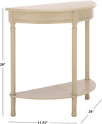 SAFAVIEH Furniture - Tinsley Half-Round Console Table - Sand - Solid Wood - Farmhouse Demilune Design - Ideal for Entryway, Hallway, Living Room, 28" W x 11.75" D x 28" H (CNS5723E)