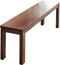 KEIKI Dinning Bench, 47.2" L Wood Dining Bench Indoor, Farmhouse Kitchen Table Bench for Kitchen, Living Room, Entryway, Walnut