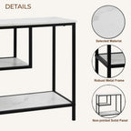 AT-VALY End Table Set of 2, 3-Tier Small End Table, Nightstand for Living Room, Bedroom, Office, Bathroom (Black)