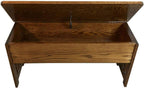 Rustic Red Door Co. Wooden Storage Bench for Entryway with Lid, Mission Style, Solid Oak Wood with Slats and Anti-Slam Hinges, 36'', Michaels Stain