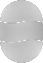 Flash Furniture Emmy 2 Piece 86" Oval Wave Flexible Grey Thermal Laminate Activity Table Set - Standard Height Adjustable Legs | Height Adjustable, Flexible, Durable Construction, Commercial Use