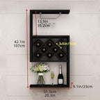 Modern Multifunctional Wine Rack, Practical Multi-Layer Wall Wine Rack, Bar Wall Decor, Suitable for Bar, Restaurant, Living Room(White)