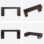 Garvee 70.9-Inch Entryway Table, Wooden Farmhouse Console Table, Thick Sofa Table Behind Couch Table, Long Console Tables for Entryway Living Room, Walnut