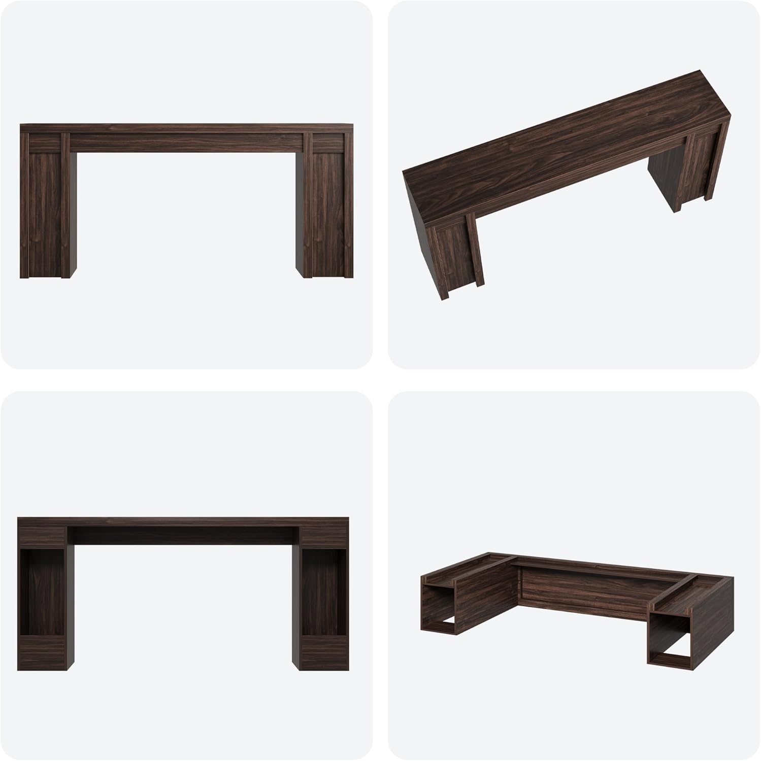 Garvee 70.9-Inch Entryway Table, Wooden Farmhouse Console Table, Thick Sofa Table Behind Couch Table, Long Console Tables for Entryway Living Room, Walnut