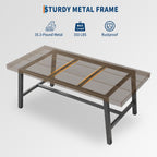 GarveeHome Industrial Dining Table for 4-6 People, 63 in Long Wooden Kitchen Table with Sturdy Metal Frame & Rustic Finish - Seats 4 Rectangular Counter for Dinner, Kitchen, Dining Room - Retro Brown