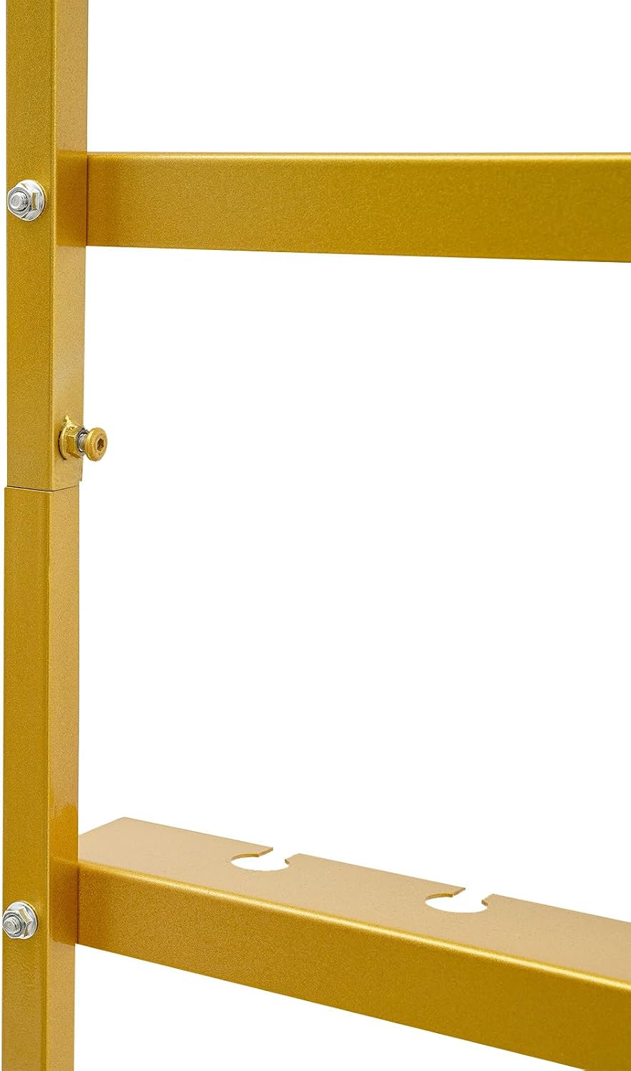 Champagne Wall Holder for Party, 5 Layer Movable Champagne Flute Holder Display Hold 40 Glasses, Metal Champagne Wall Stand, Drink Wall for Wedding, Bar Decor (Gold)