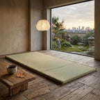 MustMat Tatami Mat Foldable Japanese Floor Mattress 35.4"x78.7"x1.2" | Traditional Japanese Futon, Floor Mattress, Rush Grass