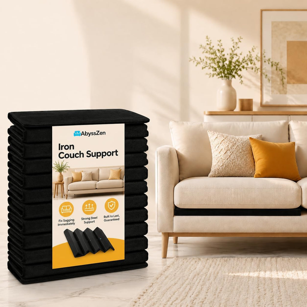 Iron Couch Cushion Support Board-21.5x70" Ultra-Thin Heavy-Duty Steel | Stronger to Fix Sagging Couch Support, Invisible&Lasting Than Wooden Sofa Supports，Adjustable Foldable for 2–3 Seater Couches