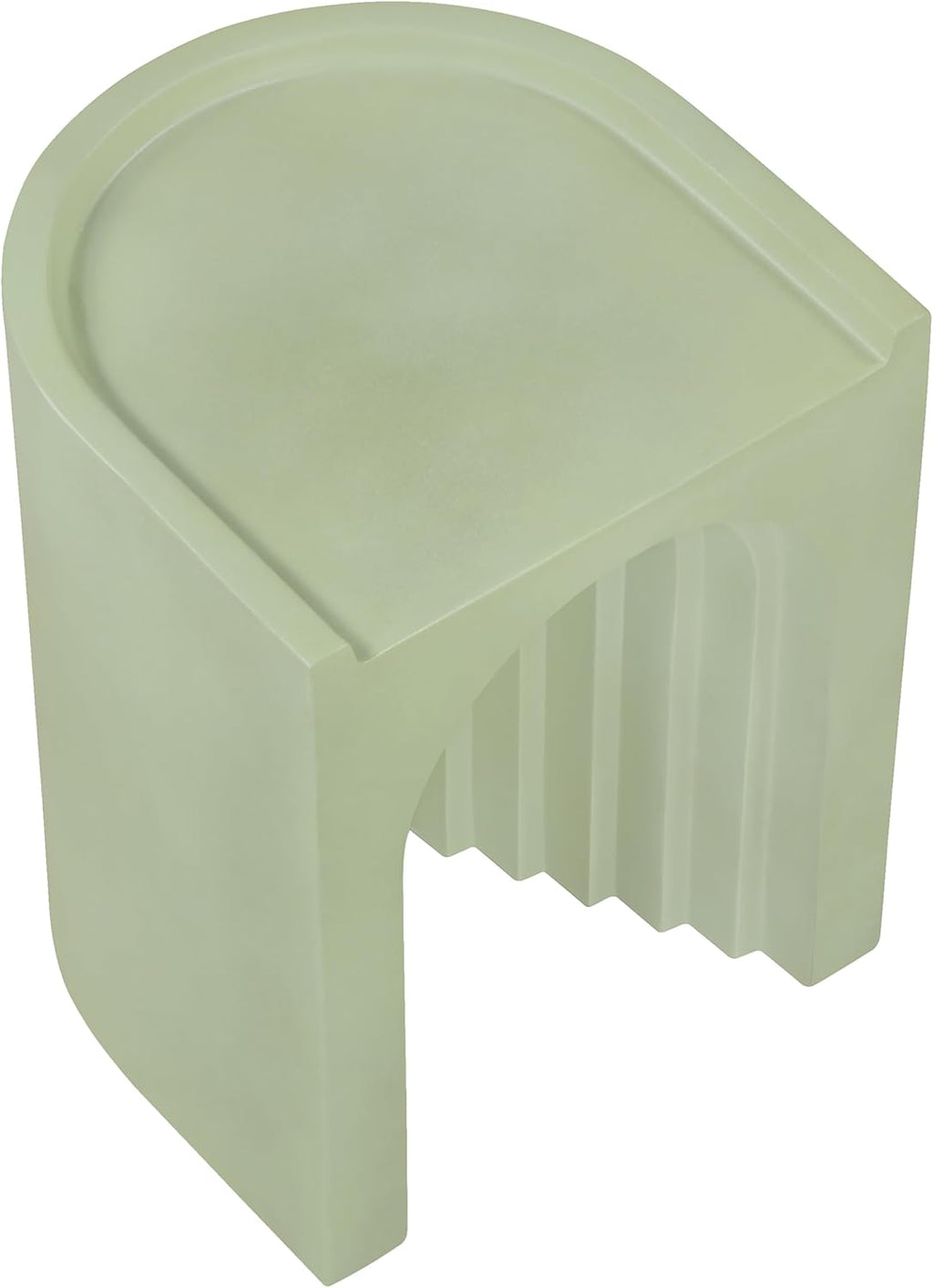 Meridian Furniture 646Green-ET Avenda Collection Art Deco End Table with Finished Concrete that can be Used for Indoors or Outdoors, 14.25" W x 14.25" D x 18.75" H
