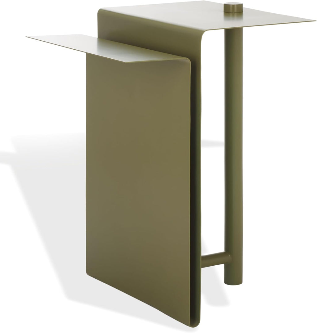 SAFAVIEH Couture Collection - Aldwyn Olive Green Metal Accent Table, Modern Fully Assembled Side Table (SFV6803B)