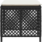 Garden Stool Set of 4 Black 14.2 in