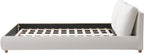 Christopher Knight Home Hazel Queen Size Bed Frame, Upholstered Platform Bed, Soft Boucle Queen Headboard, Removable Pillows Headboard, Wood Slats Support, No Box Spring Needed, Easy Assembly, White
