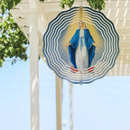 Virgin Mary Wind Spinner, Metal Wind Spinners Outdoor Indoor, Religious Virgin Mary Hanging Garden Decor for Outside, Stainless Wind Spinners for Yard and Garden 10 inch 3D (25.76X25 CM)