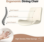 Miereirl Dining Chairs Set of 4, Modern Upholstered Dining Chairs, Kitchen Chairs with Cushioned Seat and Back, Armless Side Chairs with Metal Legs for Dining Room Kitchen