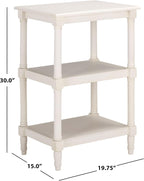 SAFAVIEH Home Collection - Cassie Ivory Accent Table, 3-Tier Storage Shelf, Classic Display Stand (ACC5715H)