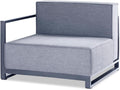 Sensation Indoor/Outdoor Modular in Grey Acrylic Fabric with TPU Coating Aluminum Frame. Include one Decoration Pillow 18"x18" in White. Each Chair Sold Separately