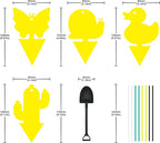 Gideal 48-Pack Dual-Sided Yellow Sticky Traps for Indoor/Outdoor Use, Gnat Trap for Flying Plant Insect Such as Fungus Gnats, Whiteflies, Aphids, Fruit Fly, Leafminers, etc - Cute Shapes