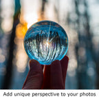 Small Clear Crystal Ball 60mm/2.3 inch for Fortune Teller Accessories,Halloween Decor,Magic,Feng Shui,Witchcraft,Scrying,Decorative Ball,Lensball Photography,Quartz Crystal Sphere Prop Glass Orb