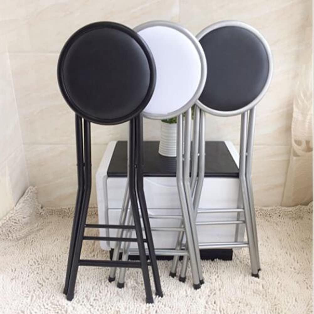 28inch/70cm Counter Height Bar Stool,Backless Folding Chair with 300lbs Capacity,Portable Folding Stool for Home Kitchen Party