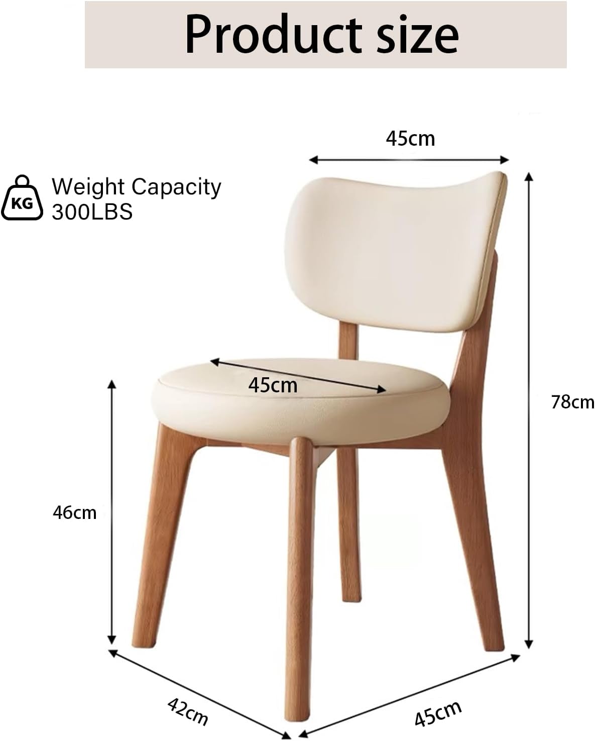 Solid Wood Dining Chairs Set of 2,Mid Century Modern Dining Chairs with Curved Backrest & Wood Frame,Upholstered Dining Room Chairs for Kitchen, Living Room Light Walnut+Dark Khaki