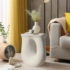 End Tables U-Shaped Geometric Concrete Decorative Table for Indoor and Outdoor Use