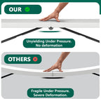 Folding Table 2 Pack, 6FT Folding Table Portable with Built-in Handle, Heavy Duty Plastic Table with Steel Legs Supports to 300lbs, Suitable for Party, Camping, Events Indoor&Outdoor Use, White