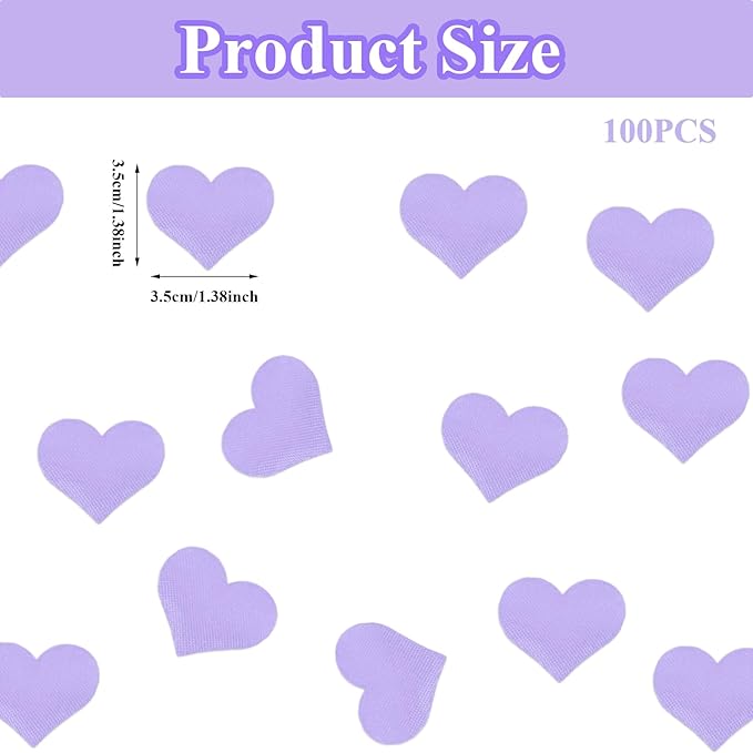 100pcs Purple Heart Sponge Confetti Decor Heart Confetti Heart Shape Petals Scatter Confetti Table Wedding Decoration Valentine’s Day Confetti for Wedding Valentine's Day Party Supplies