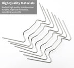 MDEOOSKY 50pcs Greenhouse Glazing Clips Stainless Steel W Type Clip Leaf Spring Clips Mini for Hanging Leaf Spring Clips Wire Fixing Clips for Greenhouse Glass