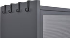 3 Tier Pantry Storage Cabinet with PC Glass Doors Baker Rack Kitchen Storage Cabinet Freestanding Microwave Stand with Adjustable Shelves Multi-Purpose Organizer for Kitchen Dining Room Black