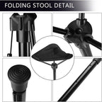 Adjustable Telescopic Foldable Stool Single Leg Tall Chair