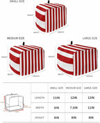 Toaster Cover 2 Slice Red Stripes Toaster Oven Cover with Pockets Vertical Striped Dustproof Bakeware Protector Small Kitchen Appliance Dust Covers and Fingerprint Protection for Women