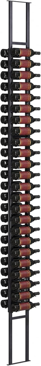 Jagged Ridge Floor-to-Ceiling Wine Rack Bundle 48 Bottles – (1) Floor-to-Ceiling Frame + (4) 12-Bottle Wall-Mounted Wine Racks – Luxurious, Modern, Space-Saving Metal Design for Home, Bar, or Kitchen