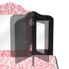 Bonnlo Kids Vanity Set, Modern Princess Vanity Table with Stool, Tri-Folding Mirror Desk for Girls Makeup Dressing Table with Drawer