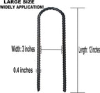 12-Inch Trampoline Wind Stakes, Extra Heavy Duty U Shaped Coated Rebar Stakes Safety Ground Anchors for Huge Garden Decoration (6)