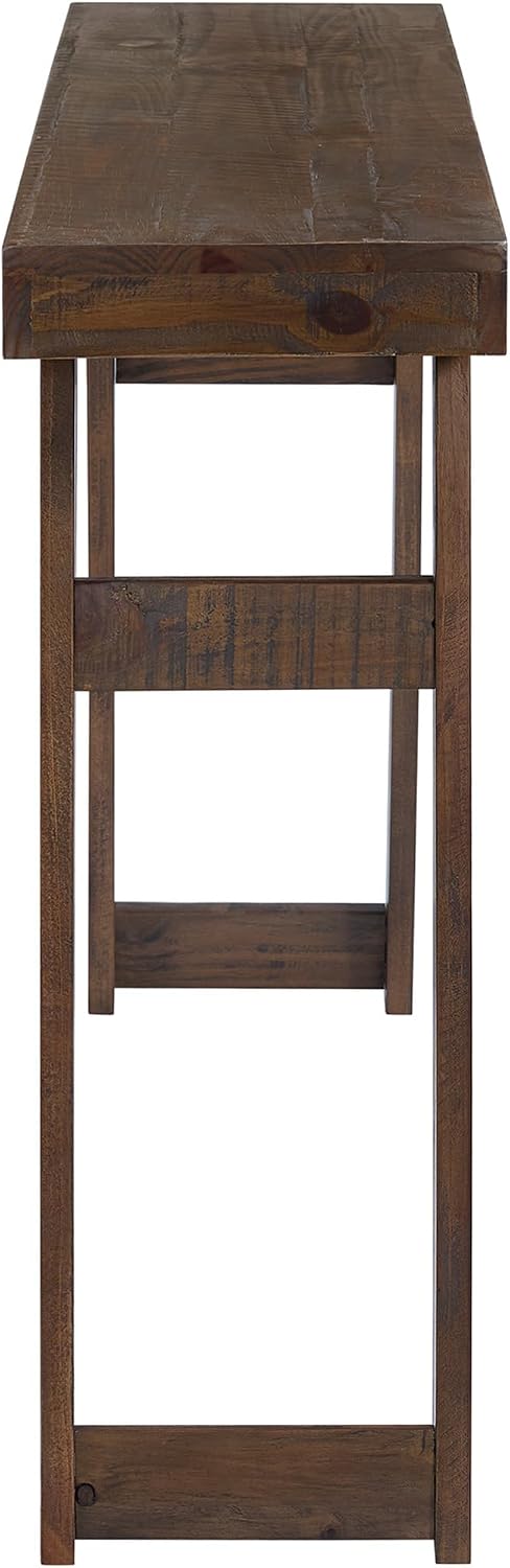 Alaterre Furniture Lawas Solid Wood Console Table, Brown, 56”x12”x32” | Modern Farmhouse Entryway Table, Easy Assembly Living Room Furniture for Behind the Couch, Entryway, or Hallway