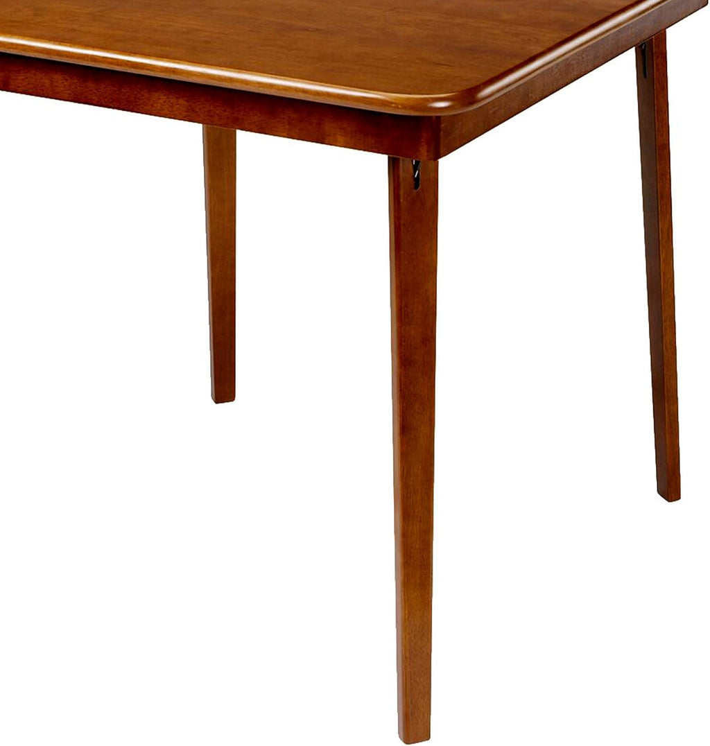 Stakmore Classic Straight Edge Square Wood Folding Table, 32x32, Fruitwood | Foldable Card Table, Wooden Tabletop Furniture for Cards, Board Games, Dining, and Extra Seating